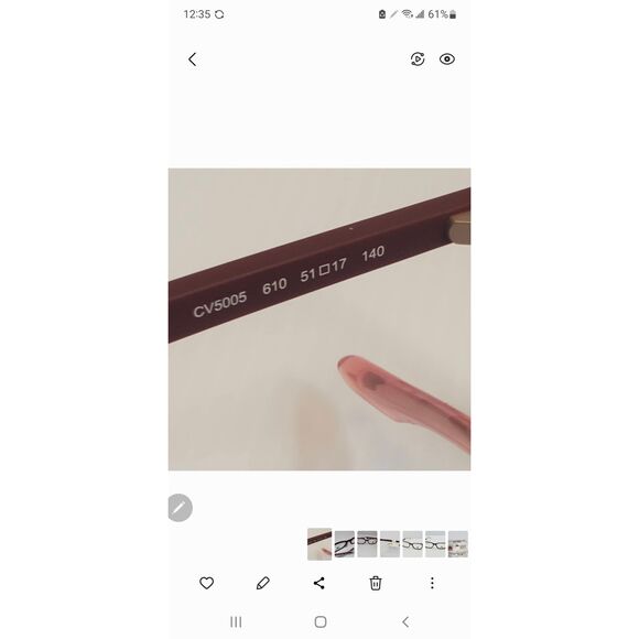 New Converse Women’s Eyeglasses CV5005 610 Burgundy/Pink 51-17-140 - Picture 6 of 6